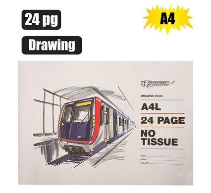 5 Pack Soft Cover Drawing Book 24 Pages A4