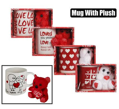 Valentine's Day Coffee Mug Set with Teddy I Love You Coffee Mug. Valentines Day Mugs, I Love You Gifts for Her, Romantic Mugs, Gift for Couples