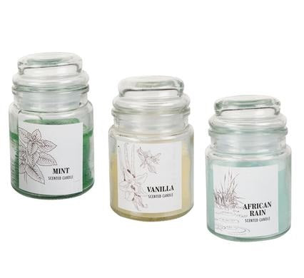 Scented Candle In Glass Jars with Lid 11cm Assorted Scents, Home Fragrance Appropriate Gifts for Family,Colleagues,Friends, Teachers