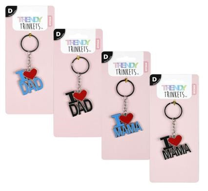 Assorted Keyrings for Mother and Father Perfect Mothers Day Fathers Day Gifts