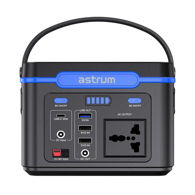 Astrum Ps100 Power Station 24k Mah Ac220 Dc Solar Usb Black