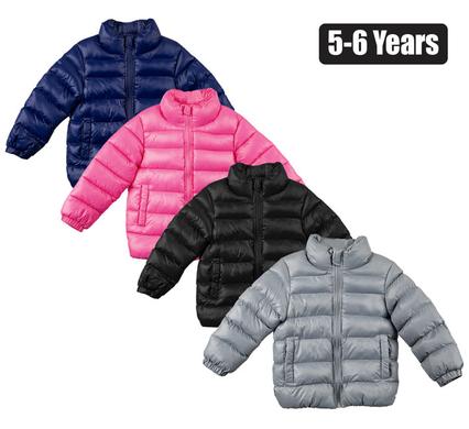 5-6 Years Old Kids Plain Puffer Jacket for Girls and Boys, Elegant, Cozy & Warm Winter Essentials
