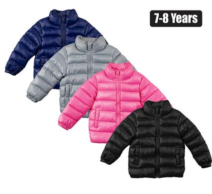 7-8 Years Old Kids Plain Puffer Jacket for Girls and Boys, Elegant, Cozy & Warm Winter Essentials