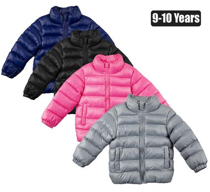 9-10 Years Old Kids Plain Puffer Jacket for Girls and Boys, Elegant, Cozy & Warm Winter Essentials