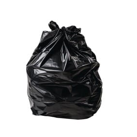 Black Plastic Rubbish Bag, Refuse Bin Liner - 760 x 910mm, 40 micron - 200 Bags