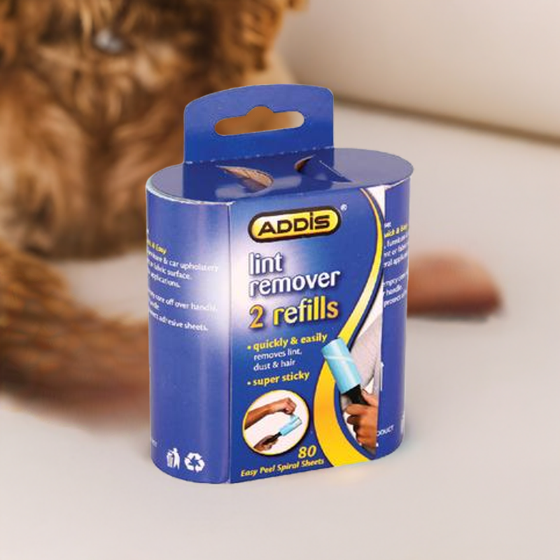 2pc Lint Remover Refill Rolls for Pet Hair, Clothing or Upholstery, 80 Sheets