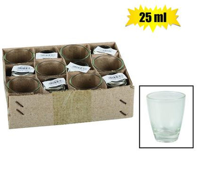12 Pack 25ml Shooter Glasses, Whiskey Shot Glass Set Small Glass Cups for Liqueur Spirits Bar Party Favour Christmas, Housewarming Gift