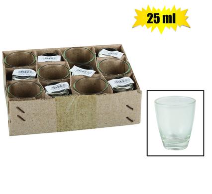 12 Pack 25ml Shooter Glasses, Whiskey Shot Glass Set Small Glass Cups for Liqueur Spirits Bar Party Favour Christmas, Housewarming Gift