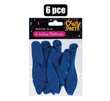 Blue Helium Balloons 6pc