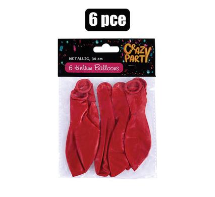 Red Helium Balloons  6pc