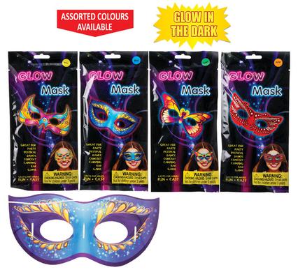 avenusa - Glow in the Dark Masquerade Mask, 4 Pack - avenu.co.za - Toys & Games