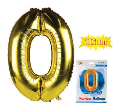 avenusa - Gold Foil Balloon Helium - Birthday Party Decoration, Anniversary Numbers 0 to 9 - 106 cm - avenu.co.za - Home & Decor