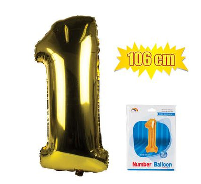 avenusa - Gold Foil Balloon Helium - Birthday Party Decoration, Anniversary Numbers 0 to 9 - 106 cm - avenu.co.za - Home & Decor