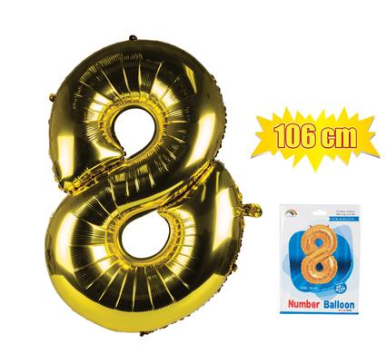 avenusa - Gold Foil Balloon Helium - Birthday Party Decoration, Anniversary Numbers 0 to 9 - 106 cm - avenu.co.za - Home & Decor