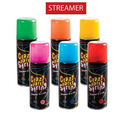 avenusa - Crazy Party Spray String, Streamer in a Can, Multi-Colour 6 Pack - avenu.co.za - Party & Decorations