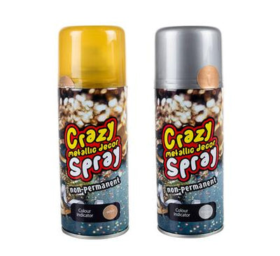 avenusa - Crazy Metallic Gold and Silver Party Spray - Non Permanent - avenu.co.za - Home & Decor