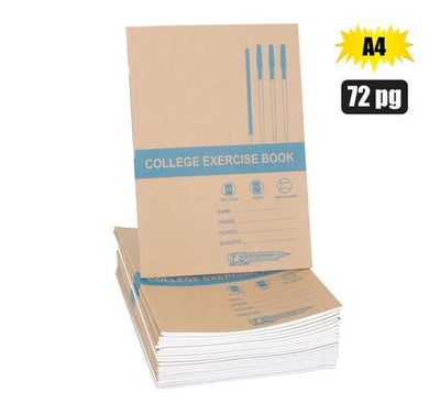 5 Pack College Exercise Book 72 Page A4