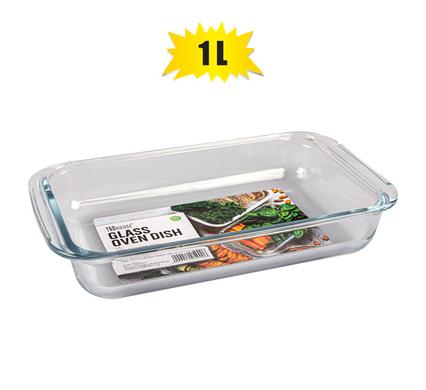 Glass Baking Casserole Dish 1L Baking Pan for Oven Dishwasher and Microwave Safe