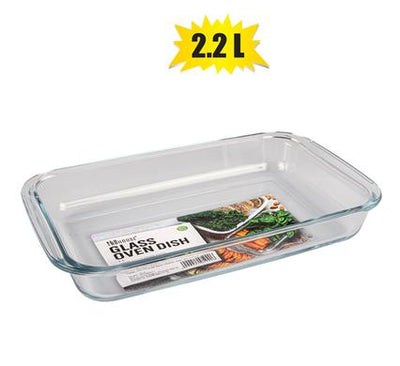 Glass Baking Casserole Dish 2,2L Baking Pan for Oven Dishwasher and Microwave Safe