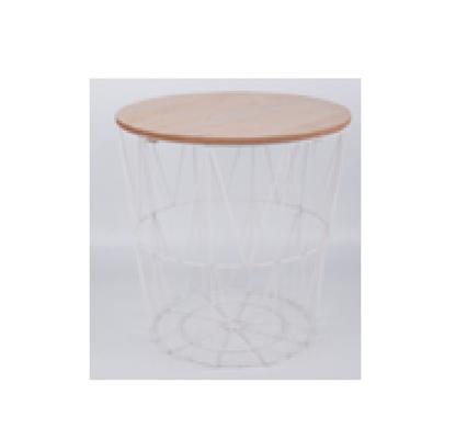 Furniture Metal with Mdf - Side Table 40X40Cm
