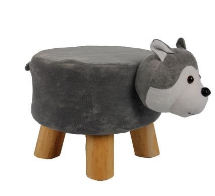 Cute Animal Furniture Stool Design with Wooden Legs 40x25cm Furniture for Nursery, Bedroom, Playroom, and Living Room Decor