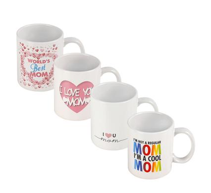 Best Mom 320ml White Coffee Mugs, Mother&