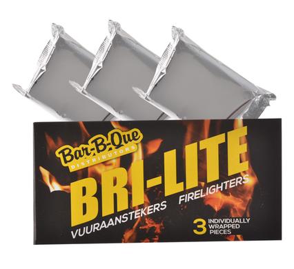 Bar-B-Que Firelighters Bri-Lite 3Pc Individually Wrapped