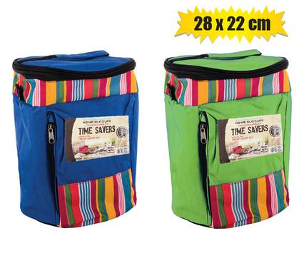 Vibrant Nylon Time Saver Cooler Bag With Added Pocket 28X22Cm