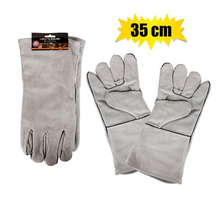 High Quality Leather Braai Gloves Pair 35Cm, Naturally Heat Resistant