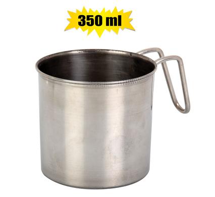 Camping Coffee Mug, Stainless Steel 350Ml With Wire-Handle