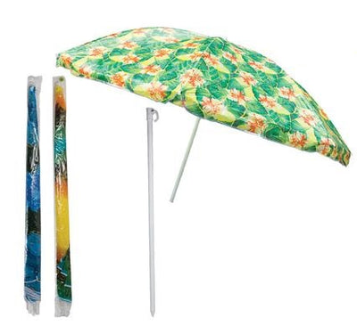 Large Diameter Beach Umbrella 240Cm 8-Rib, Create Shade Over A Wide Area, Random Design