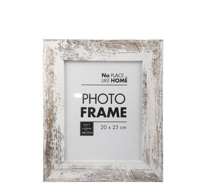 Picture-Frame Wdn White Stressed 20x25cm
