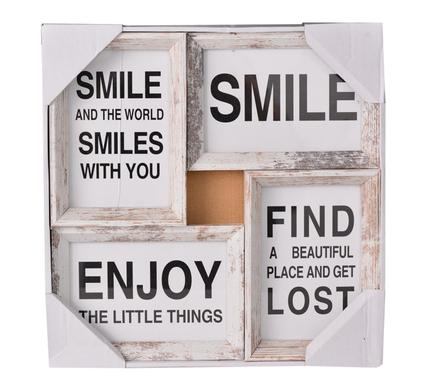 avenusa - Collage Picture Frame with Rustic Weathered Look Holds 4 Photos Or Prints - avenu.co.za - Home & Decor