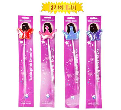 avenusa - Glitter Babes Flashing Hair Extension Clip for Girls, Fibre Optic - 4 Per Pck - avenu.co.za - Fashion