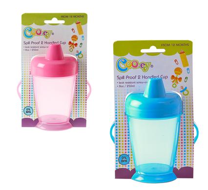 Cooey Training Cup 250ml Spill Proof 2 Handled 100% BPA Free