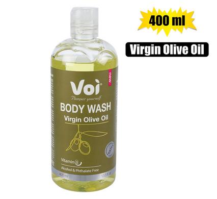 Voi 100% Natural Olive Oil Extract Body Wash 400ml Easy Seal Bottle. Great for the whole family
