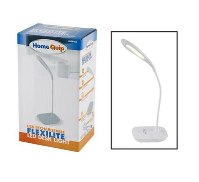 USB Rechargable Flexilite LED Desk Light 3 Mode Brightness with Flexible Neck