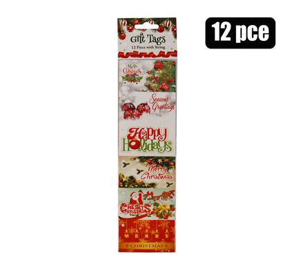 Christmas Stationery Tie On Gifttags 12pc