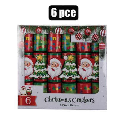 Christmas Santa Crackers Deluxe 6pc Pack