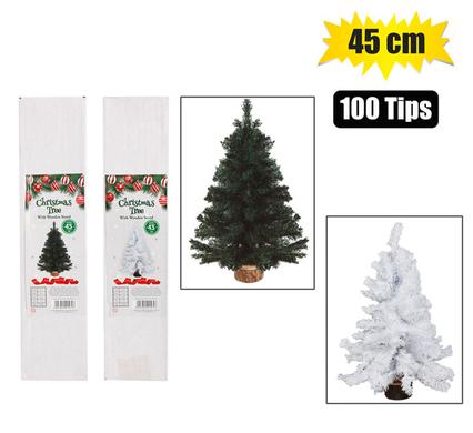 Xmas Tree 45Cm Wooden Stand (100 Tips)