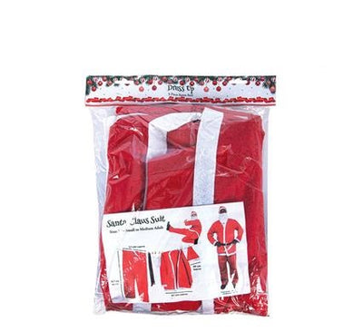 Christmas Red Santa Clause Suit Dress Up Costume 5 Piece