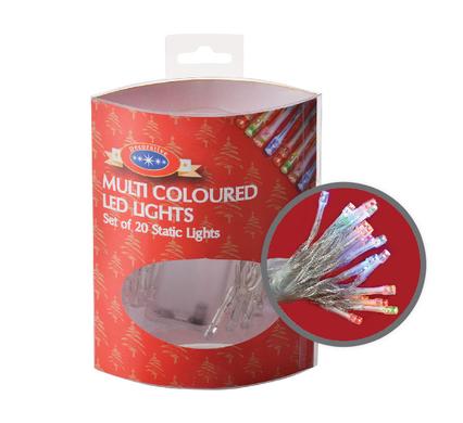 Christmas Lights B/O In 20 LED 2.2M Multicolour Lights