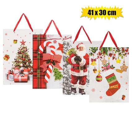 Christmas Stationery Gift Bag Jumbo 4 Pack, 41 x 30cm