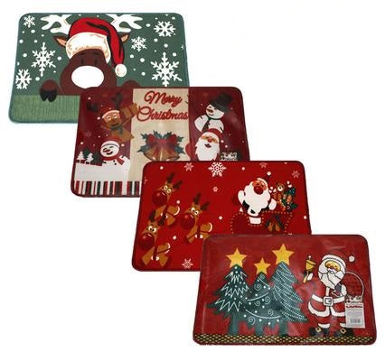 Christmas Design Door Mat 58x38cm - 4 Pack