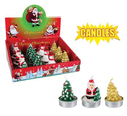 Christmas Tea Light Candles Box Set - 12 Candles