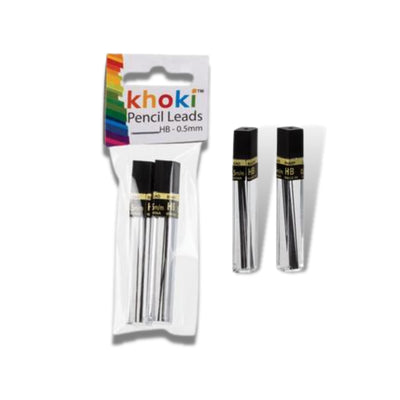 Khoki Clutch Pencil HB Lead 0.5mm, 2pc Pack Set