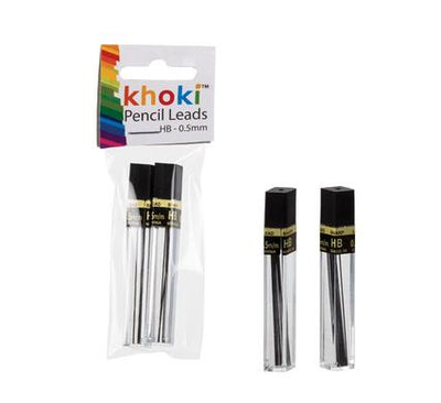 Khoki Clutch Pencil HB Lead 0.5mm, 2pc Pack Set