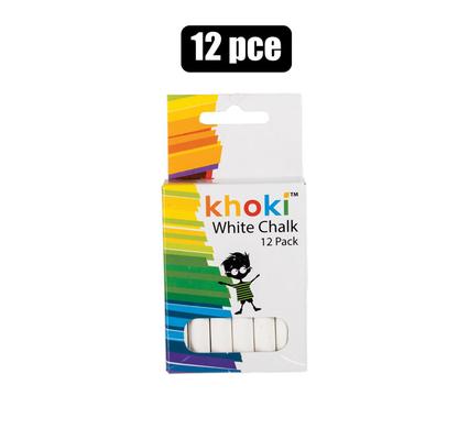 Khoki White Chalk 12pc Pack, Ready for the Chalk Board