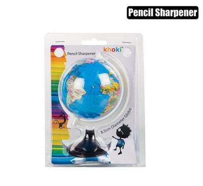 Khoki World Globe Pencil Sharpner, 8,5cm Diameter Globe - Learn About the Worlds Countries