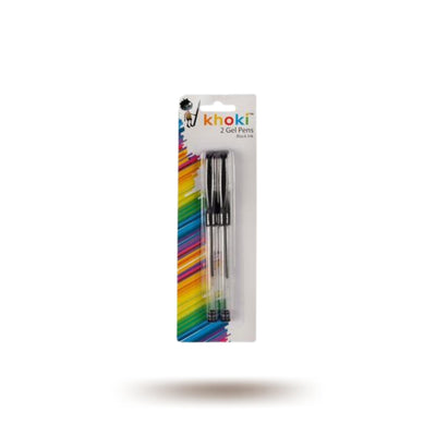 2pack Black Gel Ink Pens with Clip on Lids